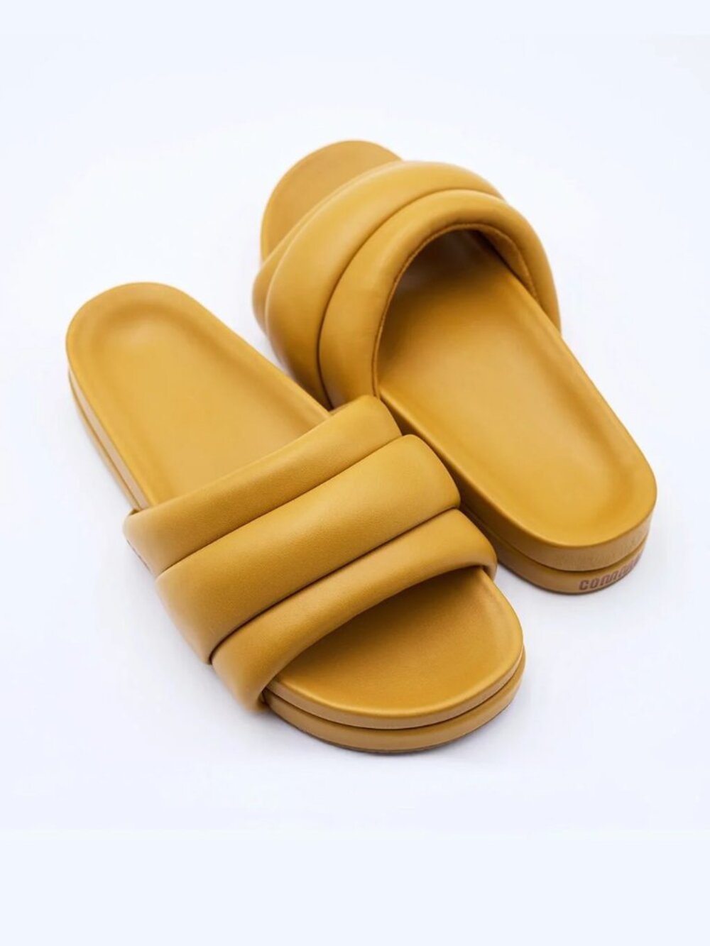 Commbi The Softie Slide in Mustard, Size 9